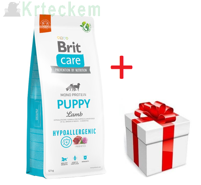 BRIT CARE Hypoallergenic Puppy Lamb 12kg + Překvapení 