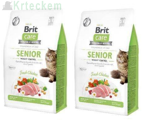 BRIT Care Cat Grain-Free Senior Weight Control 2x7kg SLEVA 3%