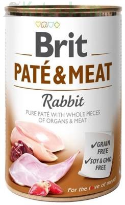 BRIT PATE & MEAT RABBIT 6x400g + BRIT PATE & MEAT BEEF 6x400g