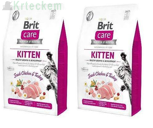 Brit Care Cat Grain Free Kitten Healthy Growth & Development 2x7 kg SLEVA 3%