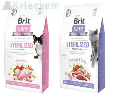 Brit Care Cat Grain Free Sterilized Sensitive 7 kg +  BRIT Care Cat  Grain-Free Sterilised Weight Control 7kg