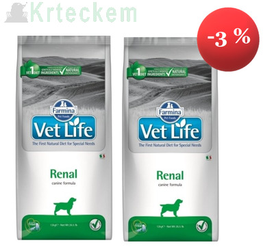FARMINA Vet Life Dog Renal 2x12kg ZAHRNUTO -3%