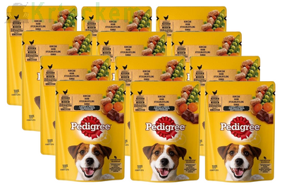 PEDIGREE Adult sáček 12x100g - mokré krmivo pro psy s kuřecím masem a zeleninou v omáčce