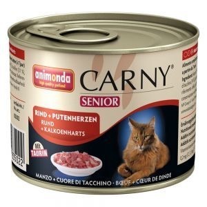 ANIMONDA Cat Carny Senior hovězí maso a krůtí srdce 200g 
