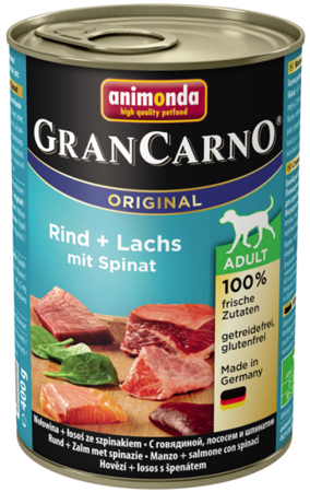 ANIMONDA GranCarno Adult Dog losos + špenát 400g