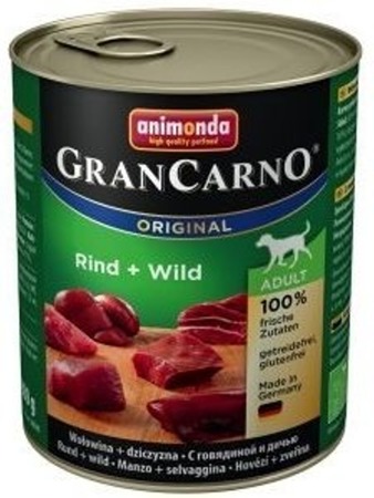 ANIMONDA GranCarno Dospělý pes chuť: Hovězí a zvěřina 800g
