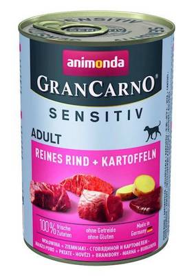 ANIMONDA GranCarno Sensitiv Adult Dog Chuť: Hovězí maso, brambory 400g