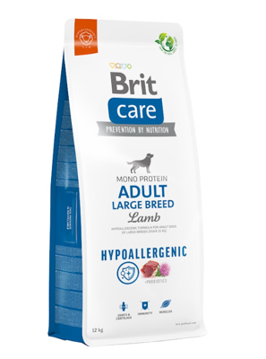 BRIT CARE Dog Hypoallergenic Adult Large Breed Lamb 12kg +překvapení 