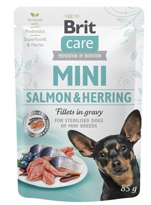 Brit Care Mini Salmon & Herring fillets in gravy 10x85g