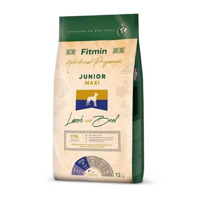 FITMIN Maxi Junior Lamb&Beef 12kg + PŘEKVAPENÍ PRO PSA