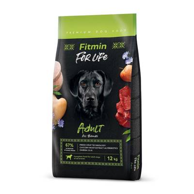 Fitmin For Life Adult drůbeží vepřové a hovězí 12 kg + GRATIS !!