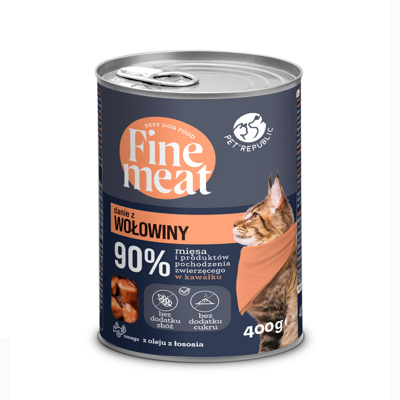 PetRepublic Fine Meat pokrm z hovězího masa 400g pro kočky