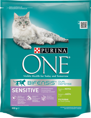 Purina One Cat Sensitive krmivo pro kočky s krůtím masem 800g