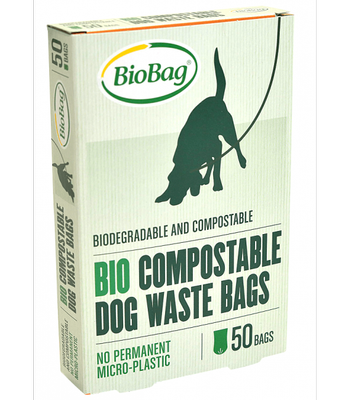 Sáčky na psí výkaly, BioBag Dog, 100% biologicky rozložitelné a kompostovatelné, 20x32cm, 50 kusů, BioBag