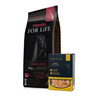 FITMIN For Life Lamb & Rice 15kg  +  FITMIN DOG Biscuits mini 180g