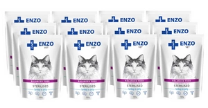 ENZO VET Sterilised dieta pro sterilizované kočky s krůtím masem v želé 10x100g + 2x100g Gratis