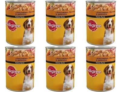 Pedigree Adult konzerva kuřecí/karotka 6x400 g