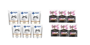 PURINA Veterinary PVD UR Urinary Cat 6x85g + ENZO VET Močový s kuřecím masem 6x100g