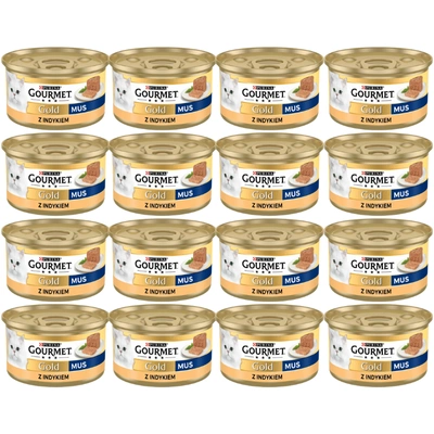 Purina Gourmet Gold pěna s krůtím masem 48x85g