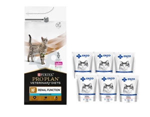 PURINA Veterinary PVD NF Renal Function Cat 1,5 kg + ENZO VET Renal 6x100g