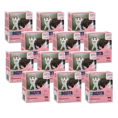 Bozita Cat kousky v omáčce hovězí Tetrapak 12x370g