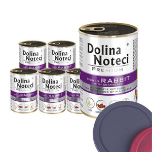 DOLINA NOTECI Premium Bohatá na králíka s brusinkou 12x400g + Víko na plechovku ZDARMA